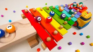 marble Run Race ASMR HABA Slope Wooden Wave Course Colorful xylophone #8