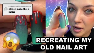 Recreating my old nail art (PART 2) | Gel nail tutorial