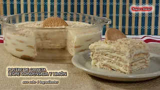 FACIL Y RIQUISIMO POSTRE DE GALLETA CON LECHE CONDENSADA Y LIMÓN SIN HUEVO  y sin cocinar nada