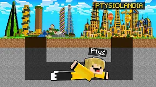 Zrobiłem TAJNE PRZEJŚCIE z WOJANOWIC do PTYSIOLANDII 💛w Minecraft!
