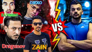 عبود VS  دراغونوف وزين وصحراوي ودجكسو 🔥 على 1000$ 💵