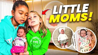 8 Year Olds Become Mini Moms For The Day!! 😱