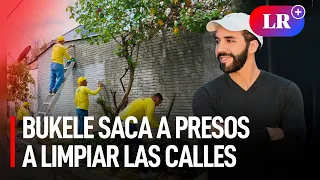 Nayib Bukele: Presos de El Salvador salen a limpiar las calles bajo custodia