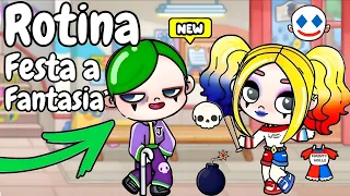 ROTINA FESTA A FANTASIA 🎭🎉 ARLEQUINA E JOKER | AVATAR WORLD ROTINAS E HISTÓRIAS 