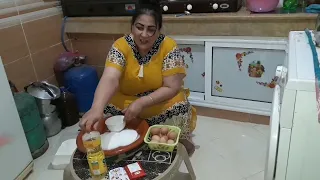 روتين مسائي تحضير حلوة 🥧قديمة ولذيذة بمقادير بسيطة 😋