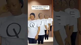 When the word “QUEUE” was created 😂 #shorts