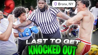 LAST TO GET KNOCKED OUT WINS $1000 IN THE BRONX NY! 🥊🔥