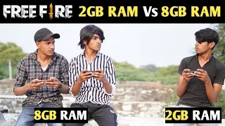 FREE FIRE 2GB RAM vs 8GB RAM | Free Fire | Noob vs Pro free fire | Free fire film