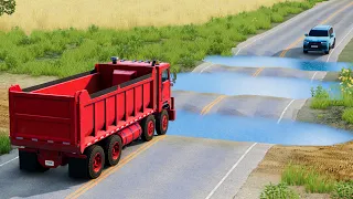 Cars vs Water Potholes in BeamNG Drive ! #9