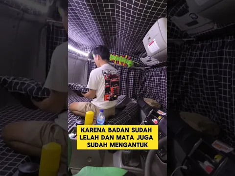 beginilah kalau driver truck tidur di mobil saat malam hari ‼️‼️#driver #tidur #truck #obatirinduku