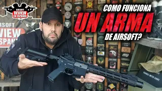 Como funciona un ARMA de  AIRSOFT❓ Empezando desde 0 - 💯% Principiantes  | Airsoft Review en Español