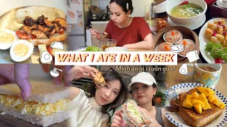 What I Ate In A Week - Mình ăn gì trong 1 tuần qua ✨🥯🍉🥘🍜 | Châu Giang nè!
