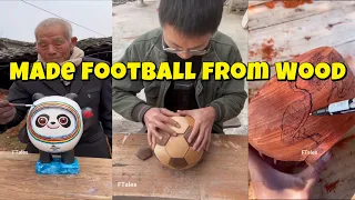 I made a football from Wood for my daughter #livestream #shorts