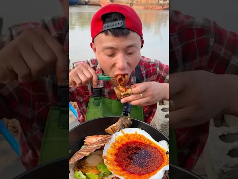 Mukbang seafood eating #mukbang
