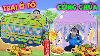 Thử Thách 24h Cắm Trại Ô tô Vs Cắm Trại Công Chúa Trong Vườn ❤ KN CHENO Chị Hằng