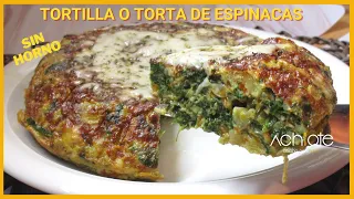 TORTILLA o TORTA de ESPINACAS - SIN HORNO | El almuerzo o cena más saludable, rápido y exquisito