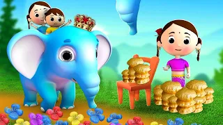 हाथी राजा कहाँ चले - Hathi Raja Kahan Chale Nursery Rhymes | Hindi Poems for Children | JOJO TV Kids