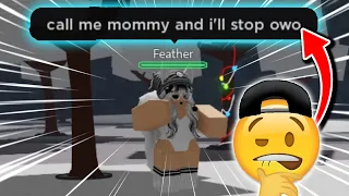 "Call me mommy and i'll stop." 💀[The Strongest Battlegrounds]