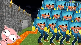 RETO DE LA BASE VS EJERCITO DE HUGGY POPPY PLAYTIME MINECRAFT BEBEKIS®