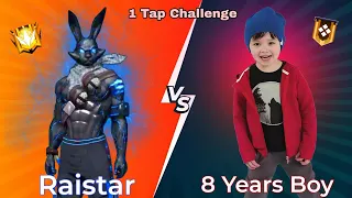 Fastest Player Raistar Vs 8 Years Kid 1 Vs 1 Full Match | Free Fire | Max Gamer