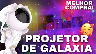 VOCÊ VAI QUERER! Projetor Astronauta + Efeito Galáxia EM CASA!
