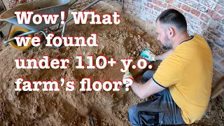 Digging out floor in the hallway: 100 y.o. floor found under our floor