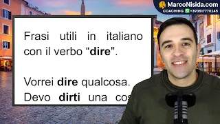 Curso de Italiano para Principiantes 14 DIRE Verbos Italianos con Frases Útiles