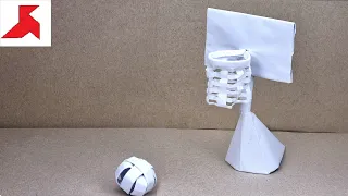 DIY 🏀 How to make a BASKETBALL RING AND BALL from A4 paper