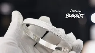 How a Crystal Design Platinum Bracelet Is Made 🔥 Luxury Craftsmanship Revealed!