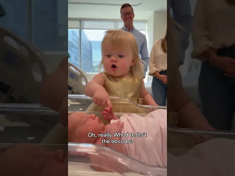 Toddler Thinks Newborn Hired Her As Boss #BigSister #Newborn #CuteToddler