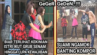 ISTRI JARANG MASAK, SUAMI BUANG KOMPOR, Ternyata istrinya sibuk Senam - Cenut Nut komedi