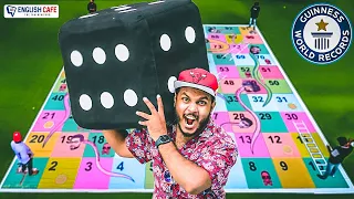 WORLDS RECORD BIGGEST SNAKE 🐍 & LADDER 🪜 GAME