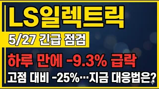 [LS일렉트릭 주가 전망] 거래량 179% 폭증 급락, 전력기기 슈퍼사이클 끝났나? 매물대 31% 저항 분기점 현시점 대응 방법은? #LS일렉트릭