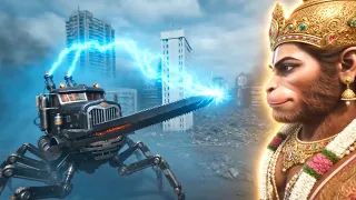 वाइल्ड हाईवे Wild Highway 🚩 महाबली हनुमान बनाम खूंखार मशीनी राक्षस Epic Hanuman vs Robot Battle_4K