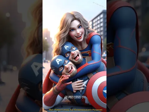 Supergirl ko hua Chummi rog de rahi hai sabko chumma 😮 #spiderman #shorts
