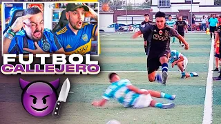 REACCIONANDO A FUTBOL CALLEJERO *ENTRADAS SALVAJES, GOLES EPICOS Y PERROS*  ft. Vitu