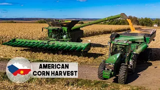 AMERICAN CORN HARVEST [ John Deere X9 1100 in Czech Republic = Kombajn TOUR #18 ]