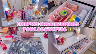 ORGANIZANDO MINHA PENTEADEIRA NOVA + COMPRINHAS: PRODUTOS DE PELE, CABELO, PINCÉIS E MAIS ❤️