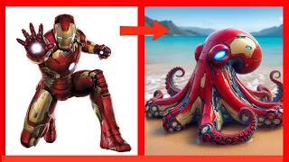 AVENGERS BUT OCTAPUS | AVENGERS  | MARVEL DC🔥 All Characters (Marvel & DC) 2024💥