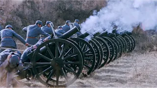 激烈的大砲戰！共軍發射大砲如下雨，炸的日軍頭都抬不起來！