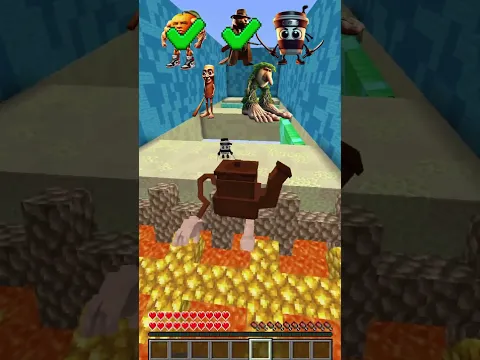 Italian Brainrot Mobs vs Obstacle Trap Course 2! #minecraft #brainrot #italianbrainrot