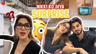 Nikki ko diya surprise 😍 #nikki #arbazpatel #vlog #surprise