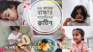 ২৩ মাসের বাচ্চার সারাদিনের রুটিন। what my toddler eats in a day.. Toddler daily routine vlog.
