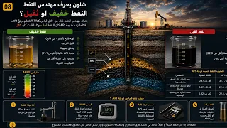 شلون يعرف مهندس النفط النفط خفيف او ثقيل؟ 