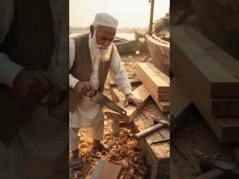 Old Man Make The YUTONG BUS Again ByWood#woodworking#automobile#shorts#viral