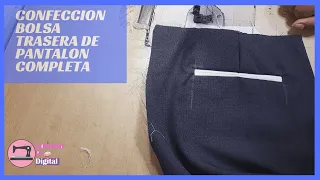 Confección de Bolsa Trasera de pantalón profesional - COMPLETA