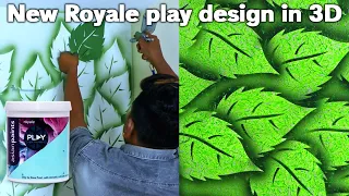 3D Royale play texture design Leaf in shink Area