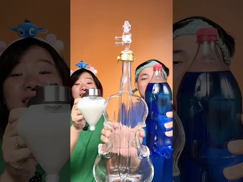 MINUM SODA BIRU CAMPUR SUSU 🥛💙‼️ #videolucu #mukbang #drink #asmr #minuman #shorts #milk #fyp