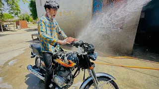 Living 24 hours on bike 😳 || bike k sth Abdullah ki b service ho gai 🤣