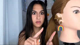 ASMR| Nice piercer fixes your infected ear and gives you a new piercing one🤢